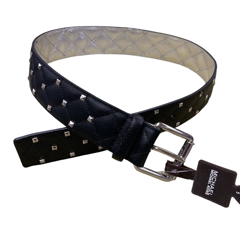 Michael Kors Belt, Blk/slvr, Size: S