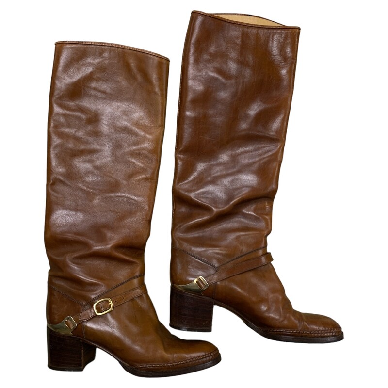 Storeys Italian Leather, Brown, Size: 6