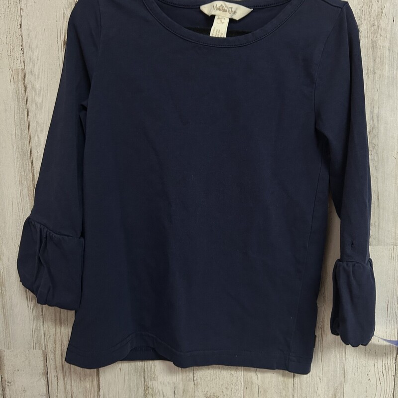 4 Navy Puff Sleeve Top, Navy, Size: Girl 4T