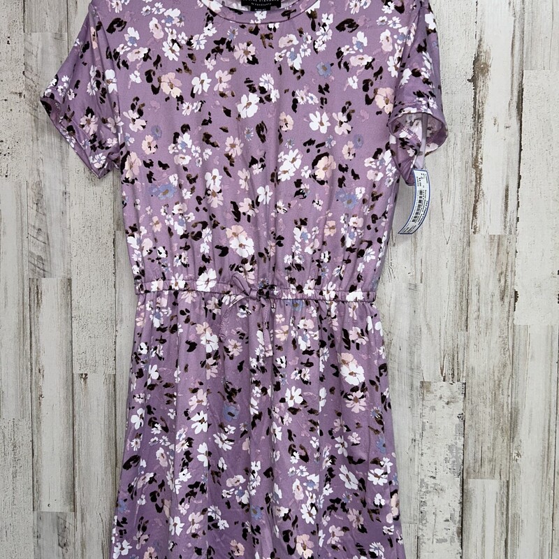 14/16 Purple Floral Dress, Purple, Size: Girl 10 Up