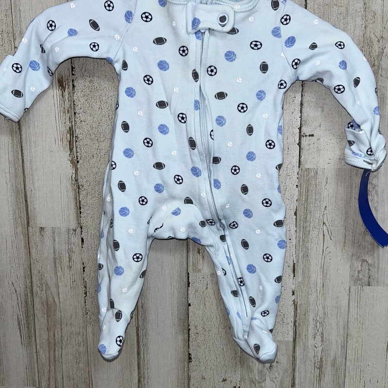 Preemie Blue Ball Sleeper, Blue, Size: Boy 0-9m