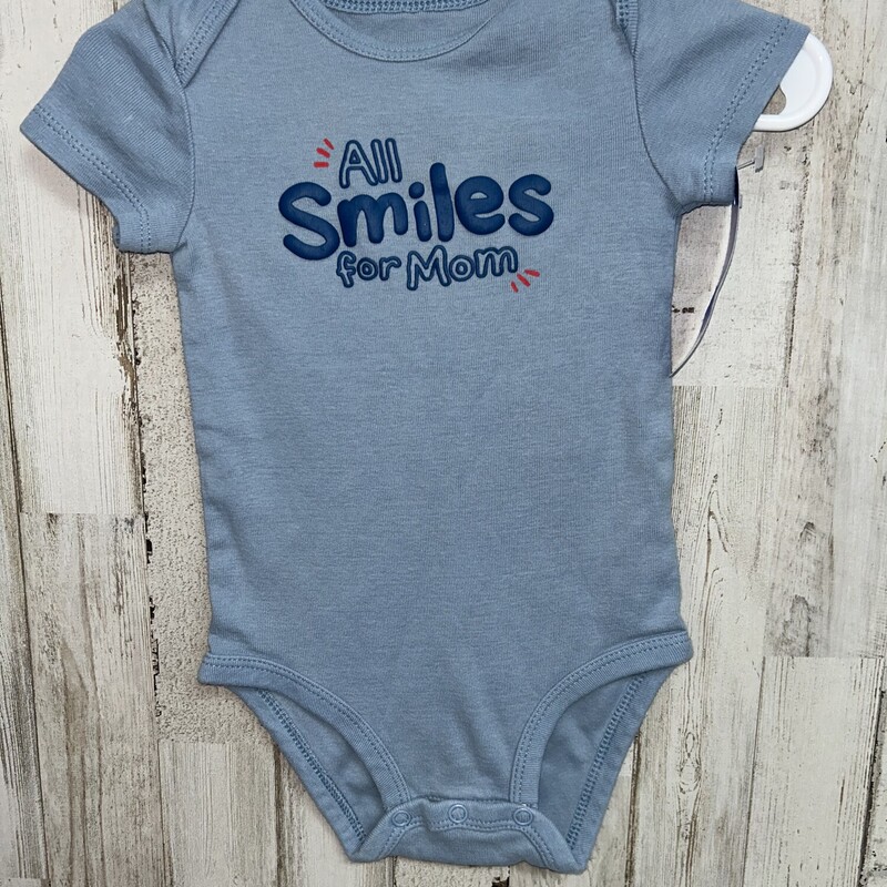 6M Blue All Smiles Onesie