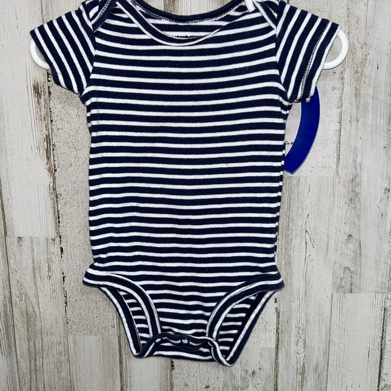 6M Navy Stripe Onesie