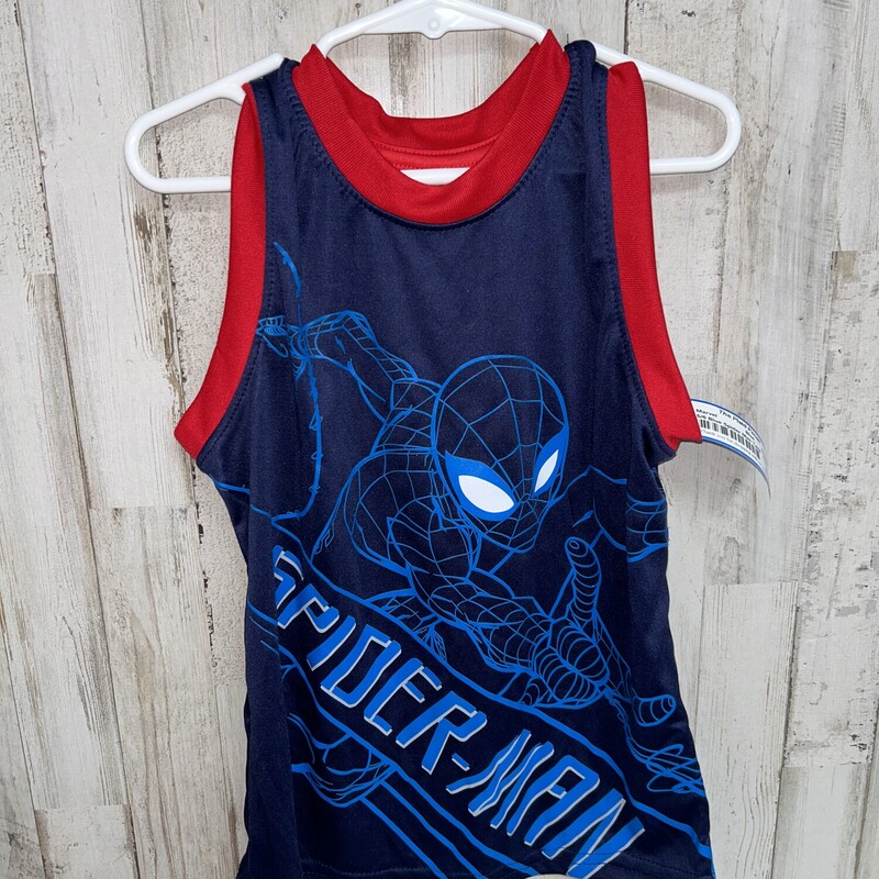 5/6 Blue Spider Man Tank, Blue, Size: Boy 5-8