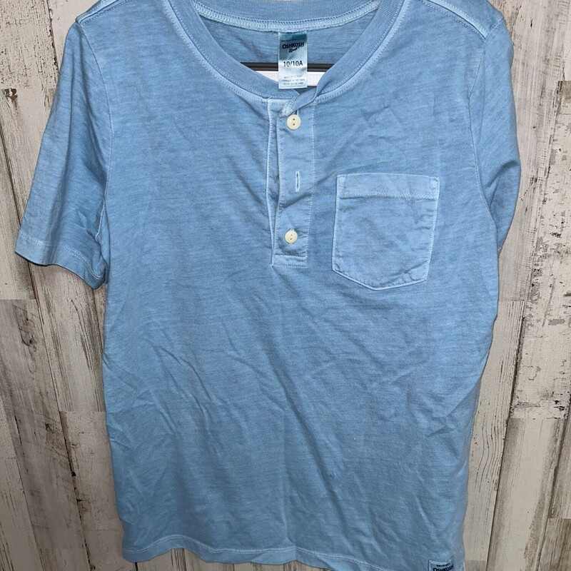 10 Blue Button Pocket Tee