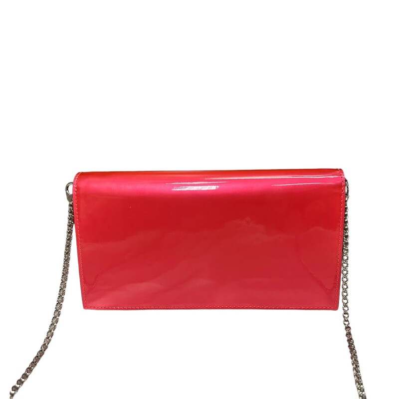 Louboutin Loubi45 Clutch<br />
<br />
Dimensions:<br />
Length: 8.5 in<br />
Height: 4.75 in<br />
Width: 1.75 in<br />
Drop: 21 in