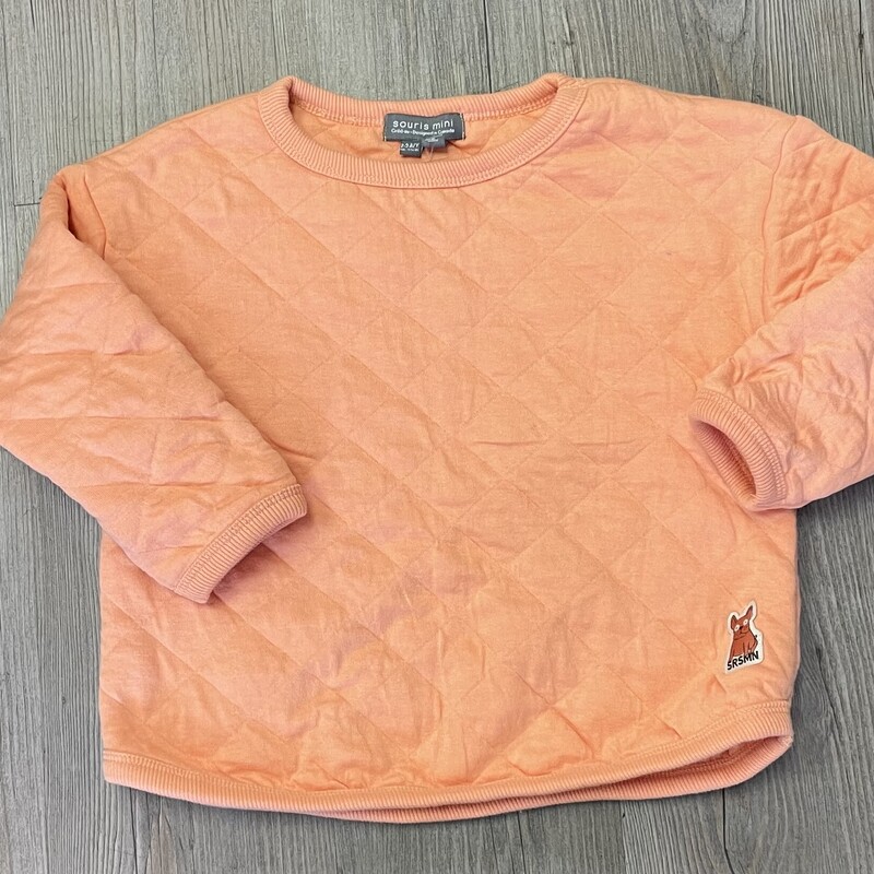 Souris Mini Sweatshirt, Orange, Size: 2-3Y