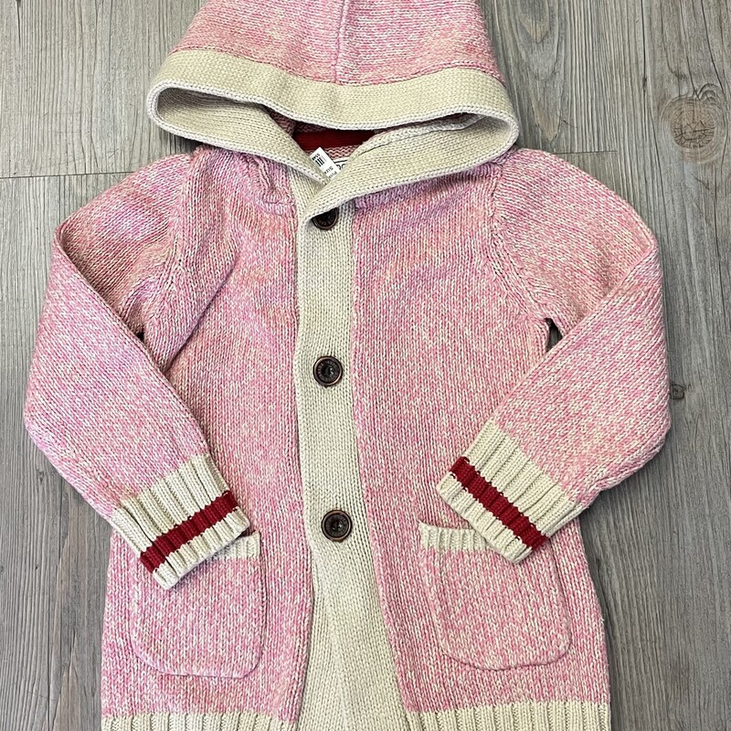 Roots Cabin Hooded Sweate, Pink, Size: 3Y