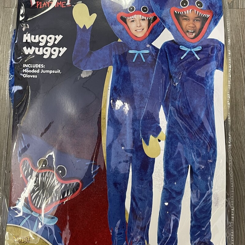 Huggy Wuggy Costume, Blue, Size: 8-10Y