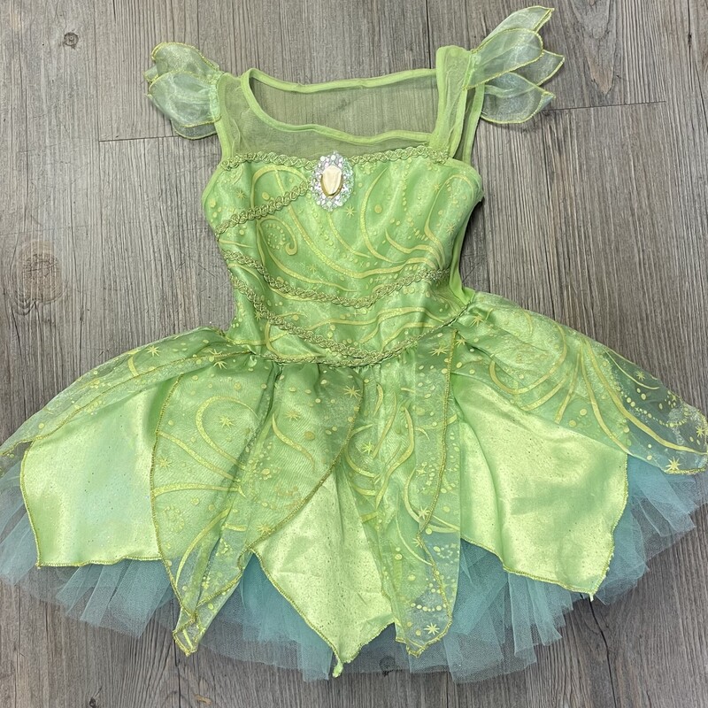 Tinker Bell Costume, Green, Size: 2-3Y