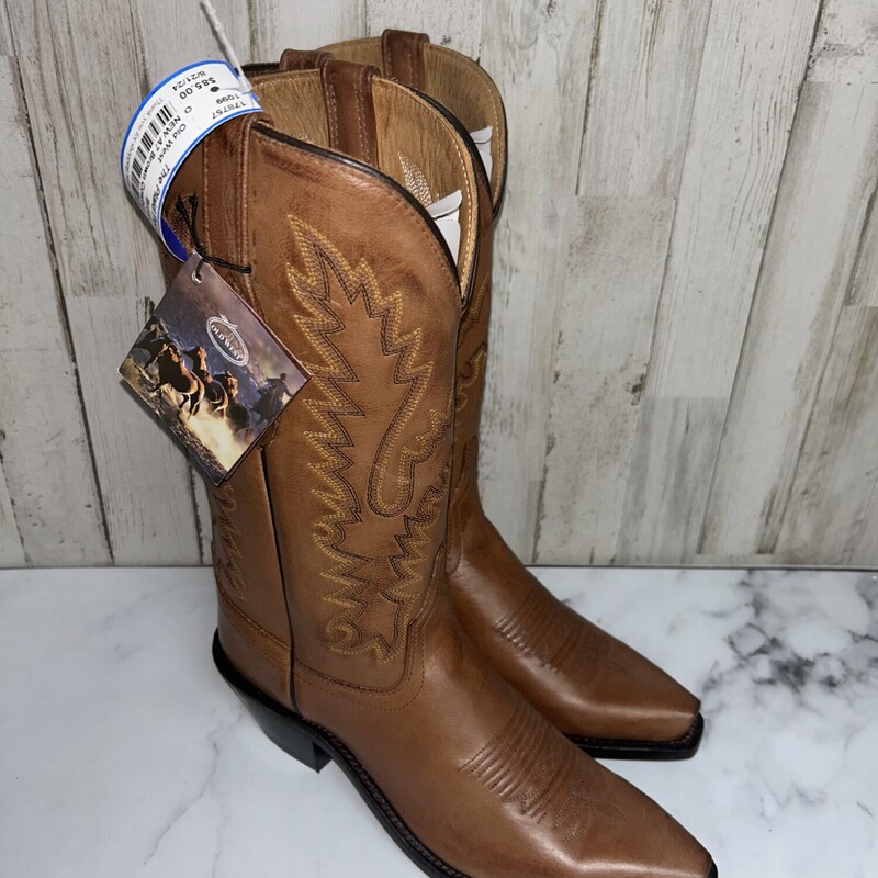 NEW A7 Brown Cowboy Boots