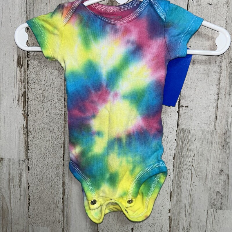 NB Tie Dye Onesie, Green, Size: Girl NB-3m