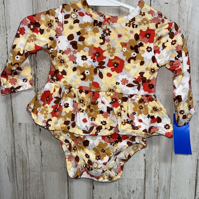 6M Red Floral Printed One