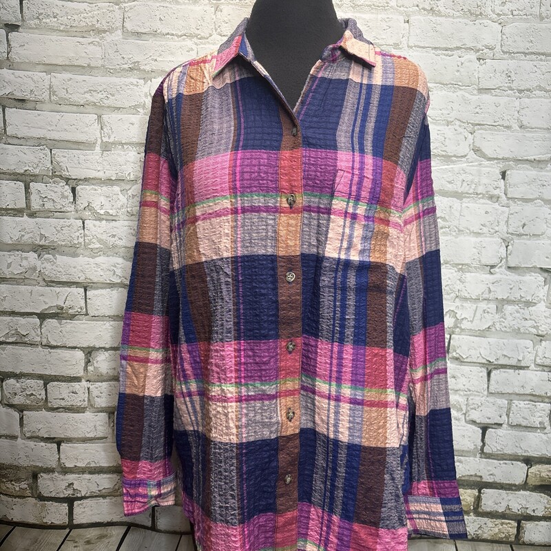 Beach Lunch Lounge, Plaid, Size: X-Small