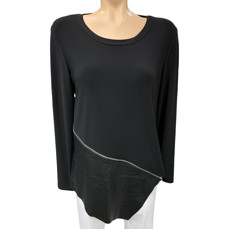 Joseph Ribkoff S12 Top, Black, Size: L