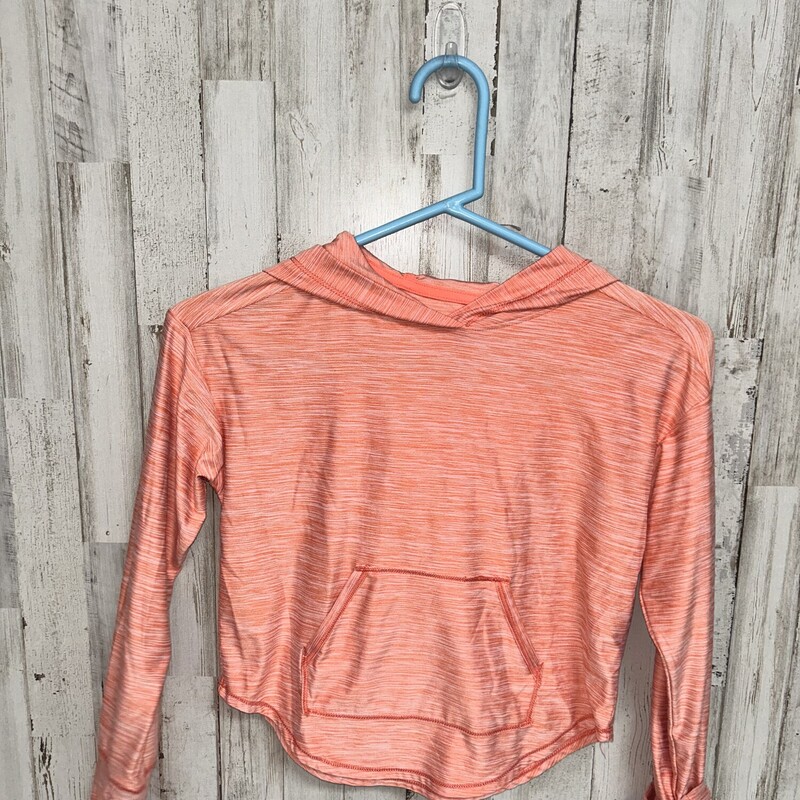 7/8 Orange Heathered Hood, Orange, Size: Girl 7/8