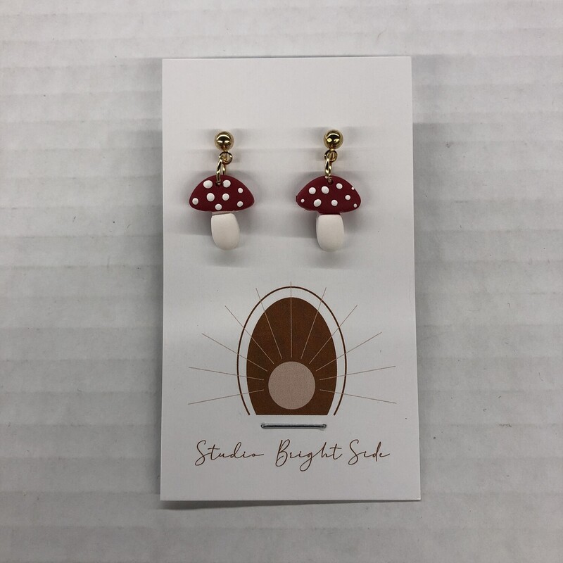 Earrings, Size: Dangle, Item: Mushroom