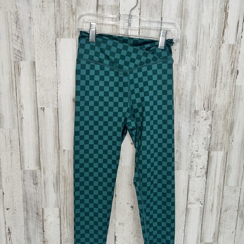 8 Green Checkered Legging, Green, Size: Girl 7/8