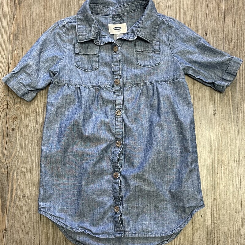 Old Navy Dress LS, Blue, Size: 4Y