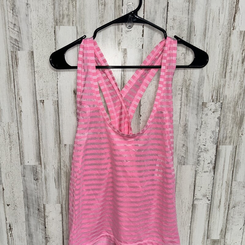 XL Pink Striped Tank, Pink, Size: Ladies XL