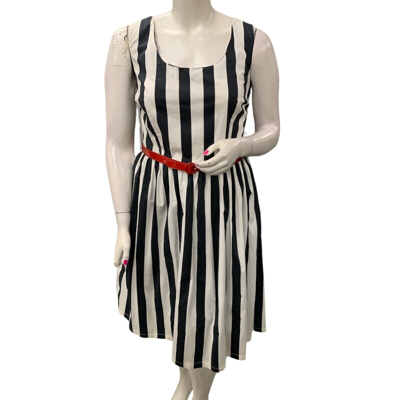 Tatyana Stripe W/ Belt, Blk/wht, Size: XXL