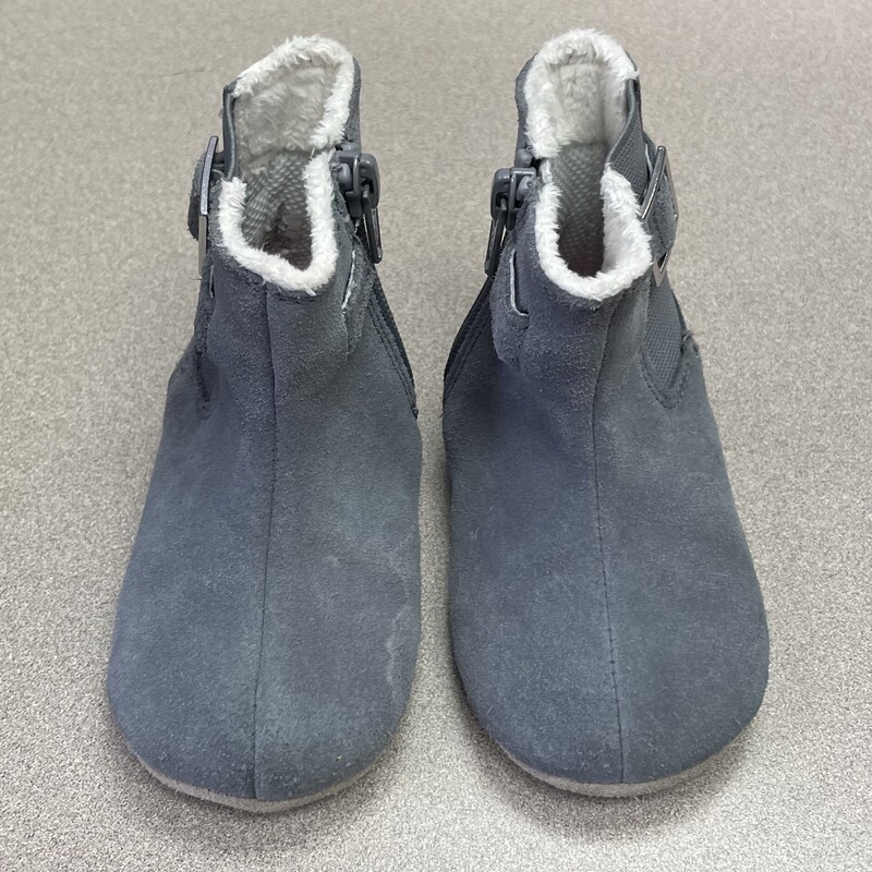 Robeez Suede Booties, Grey, Size: 5T