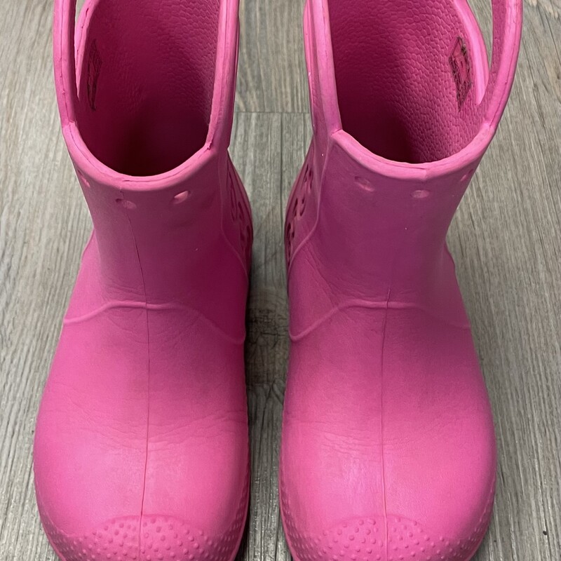 Crocs Rain Boots, Pink, Size: 11Y