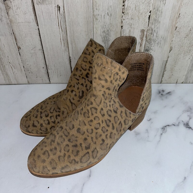 A8.5 Cheetah Booties, Tan, Size: Shoes A8.5