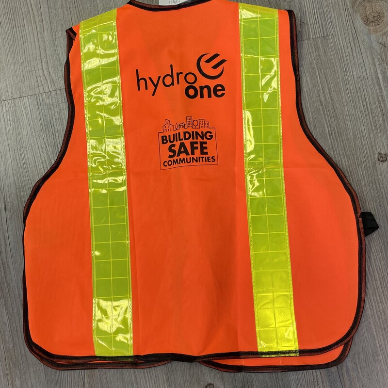 Construction Worker Vest, Orange, Size: One Size