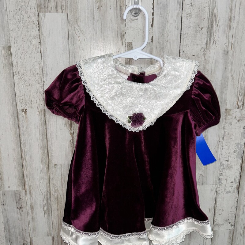 12M Purple Velvet Dress