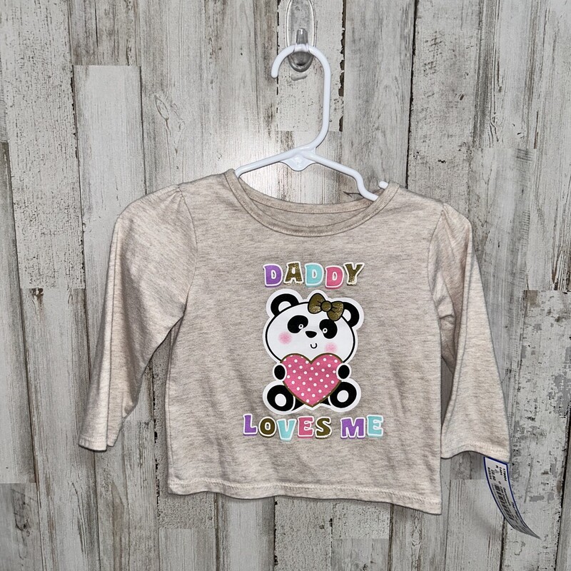 12M Daddy Loves Me Tee, Tan, Size: Girl 6-12m