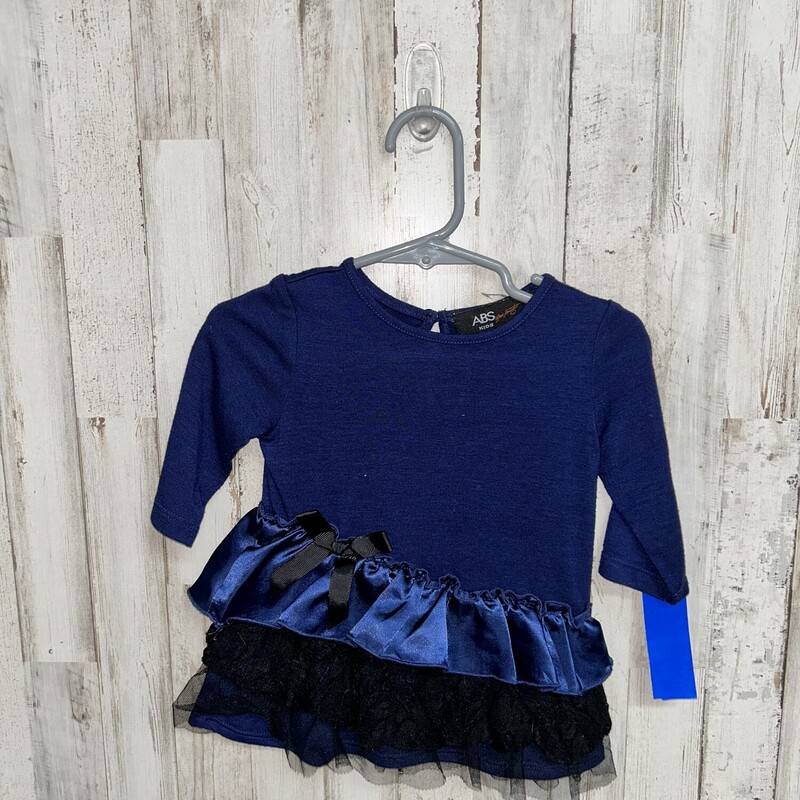 12M Blue Ruffle Top