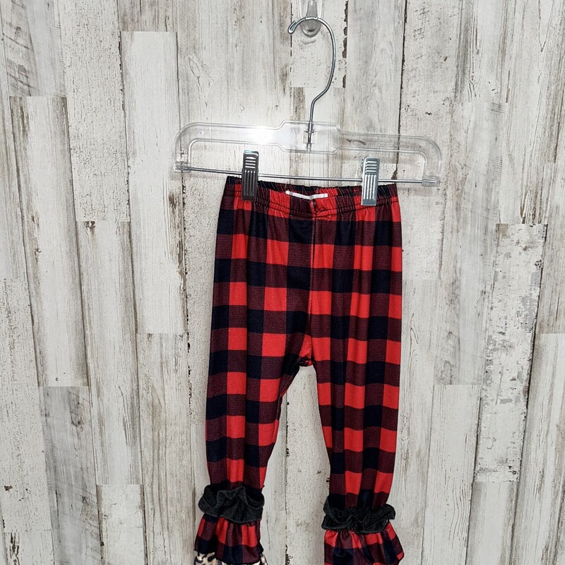 12M Red Plaid Ruffle Pant