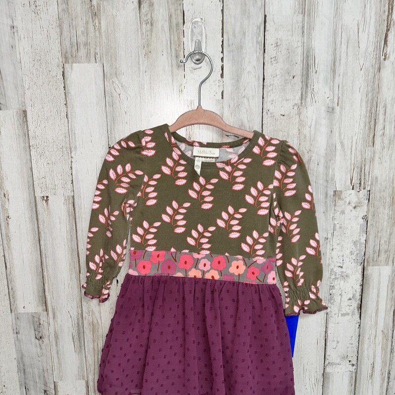 12M Olive Floral Print Tu