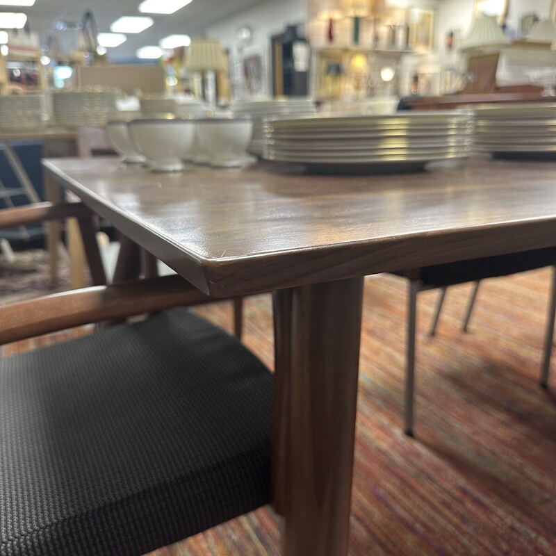 Mid Century Style Long Walnut Dining Table, no chairs are included.<br />
Size: 80x37