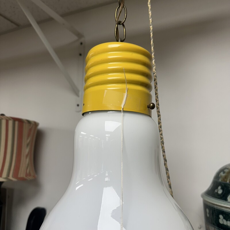 Mid Century Modern Swag Light Bulb Fixture, Vintage. Needs Wiring.<br />
Size: 16in