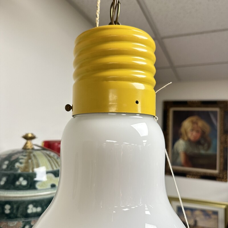 Mid Century Modern Swag Light Bulb Fixture, Vintage. Needs Wiring.
Size: 16in