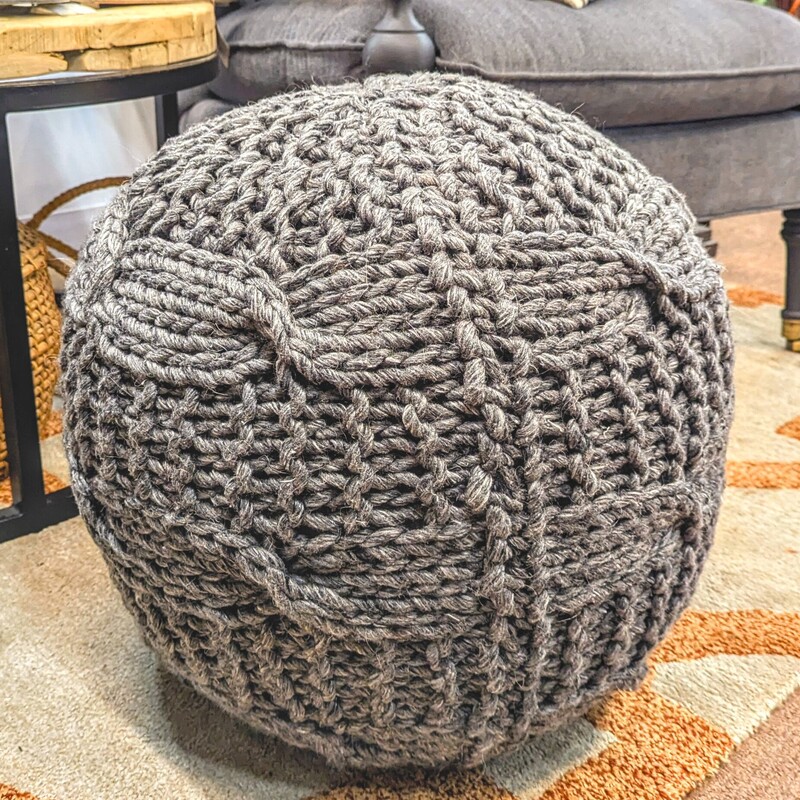 World Market Wool Pouf