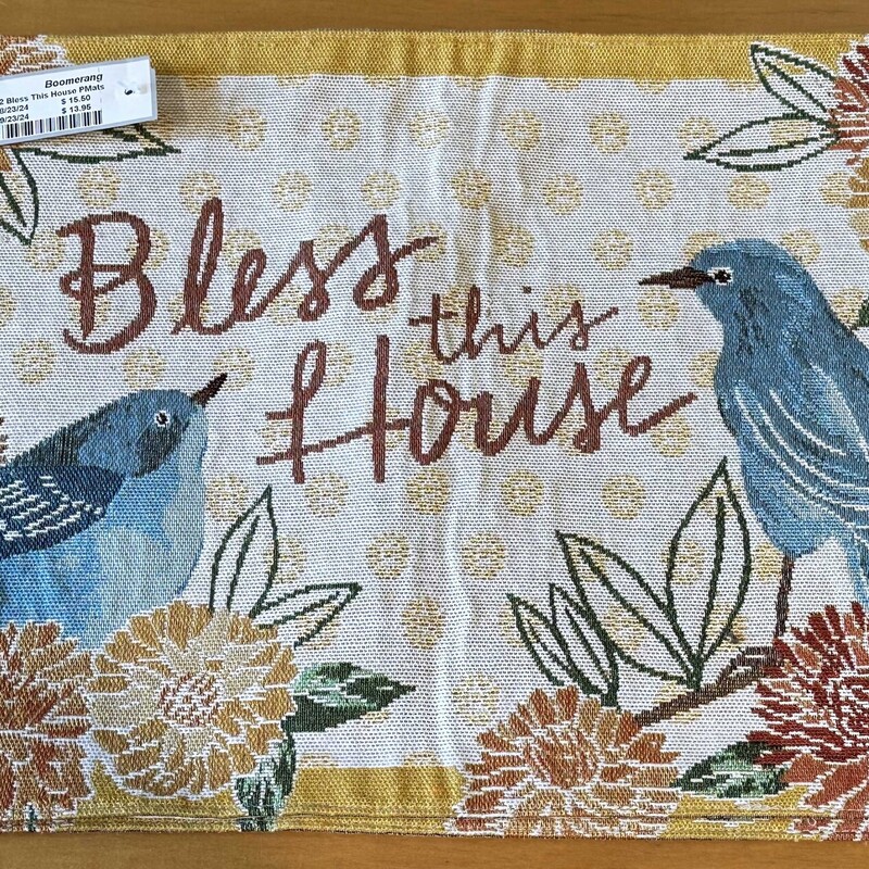 Pair of Bless This House Placemats