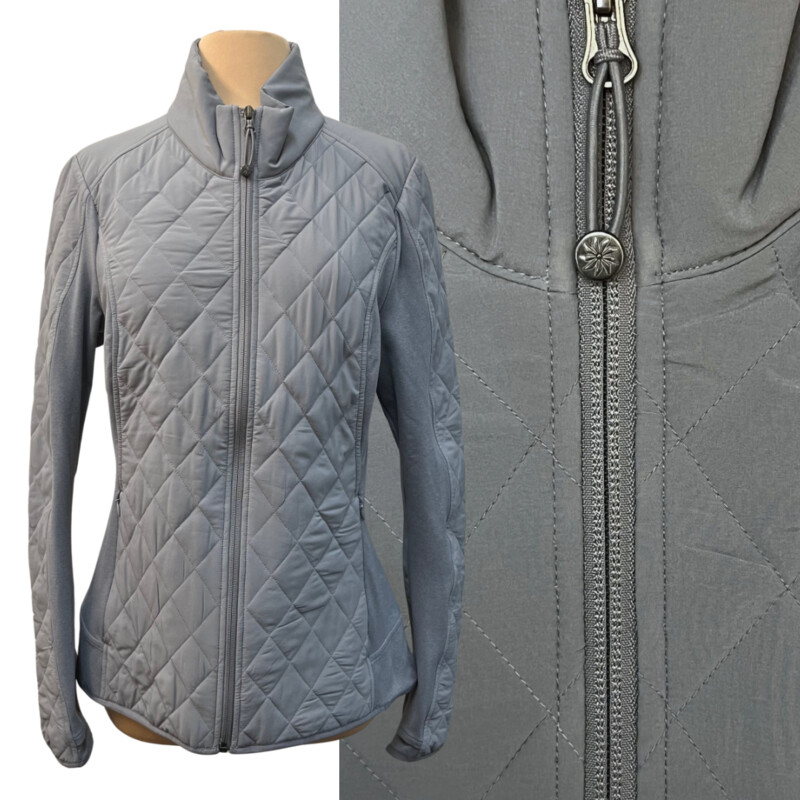 Athleta Quilted Upside Zip Jacket
Zippered Pockets
Inside Pockets As Well
Cobblestone Gray
Size: Large