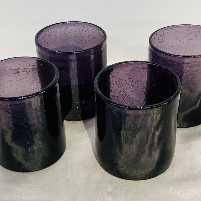 Tag Bubble Glass Set of 4 Glasses
Purple
Size: 3.5 x 4H