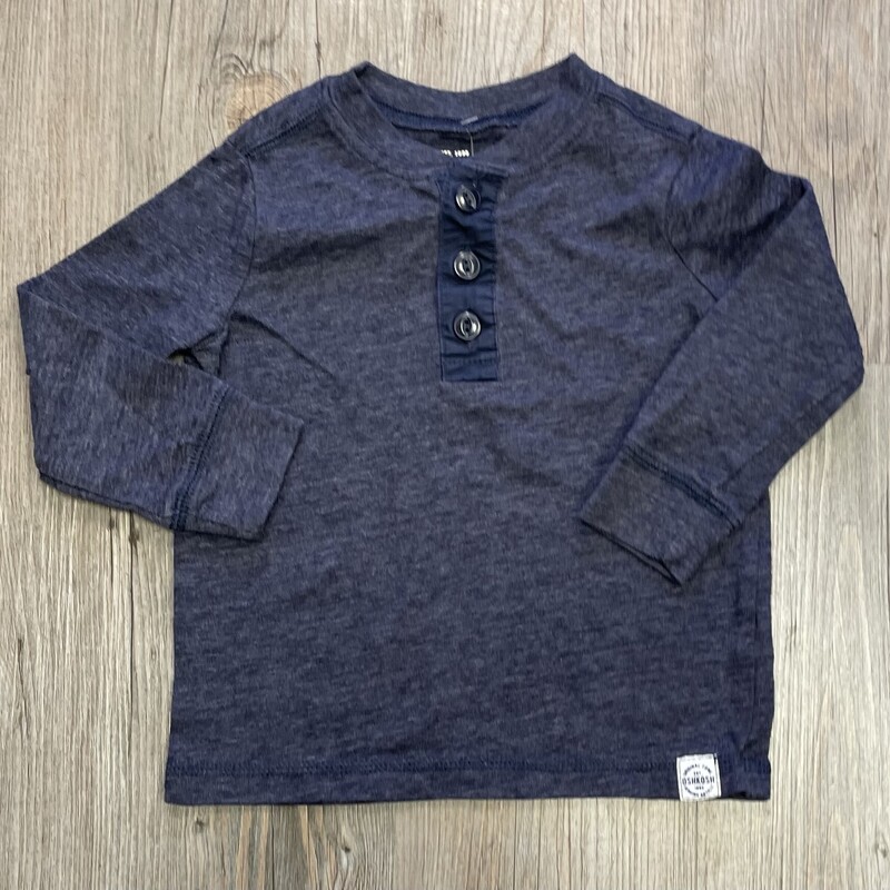 Oshkosh Shirt LS, Navy, Size: 2Y