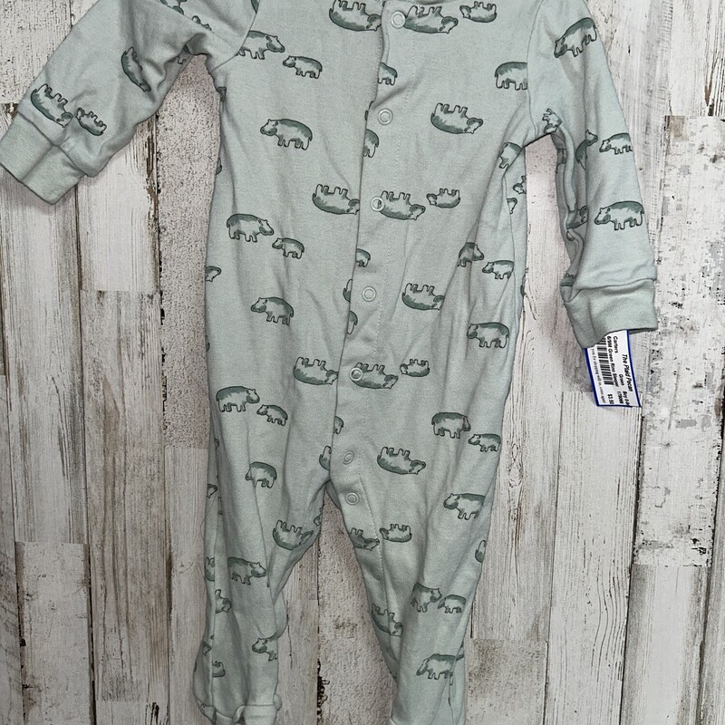 6/9M Green Rino Sleeper, Green, Size: Boy 0-9m