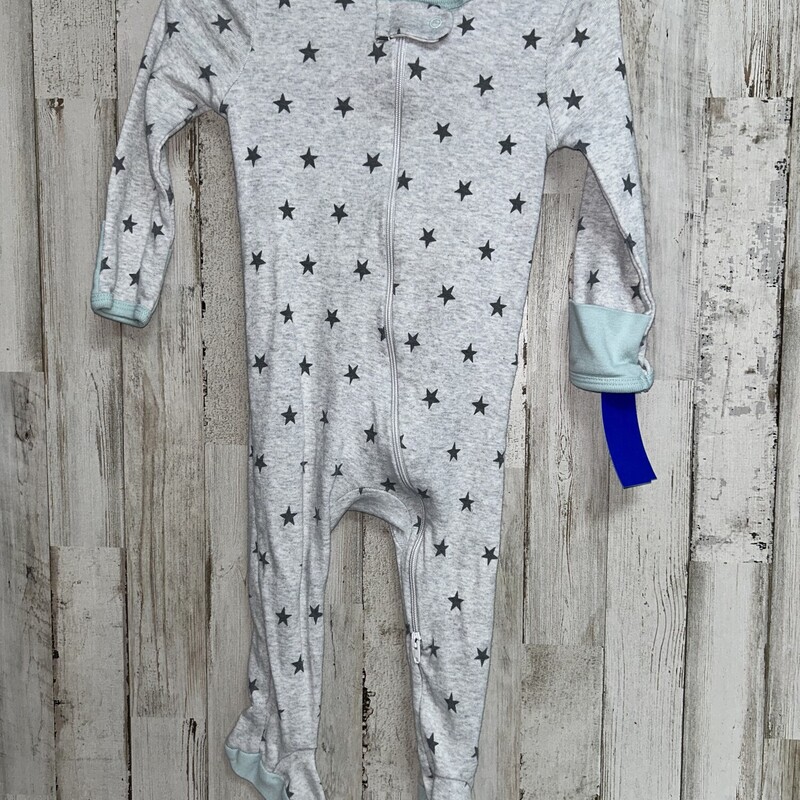 6/9M Grey Star Sleeper, Grey, Size: Boy 0-9m