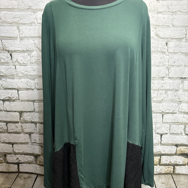 LOGO, Green/bl, Size: Large