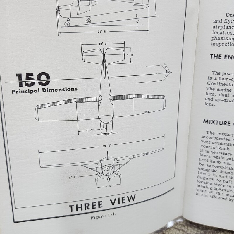 Vtg Cessna Manual, 1962, Size: 150