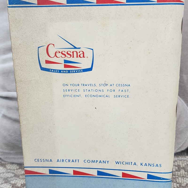 Vtg Cessna Manual, 1962, Size: 150