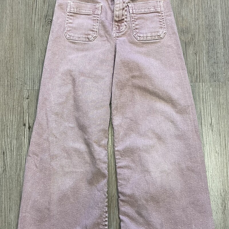 Zara Wide Leg Jeans, Plum, Size: 6Y