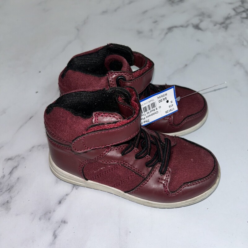 9 Red Hi Top Sneaker