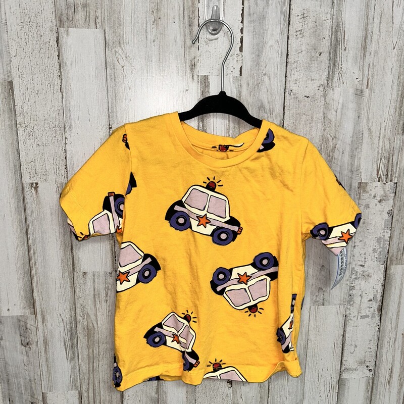 4T Yellow Police Car Tee, Yellow, Size: Boy 2T-4T